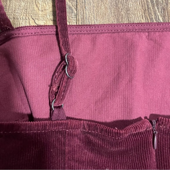 Pacsun Burgundy Mini‎ Corduroy Dress Adjustable Spaghetti Straps, Small YTK - Picture 6 of 6